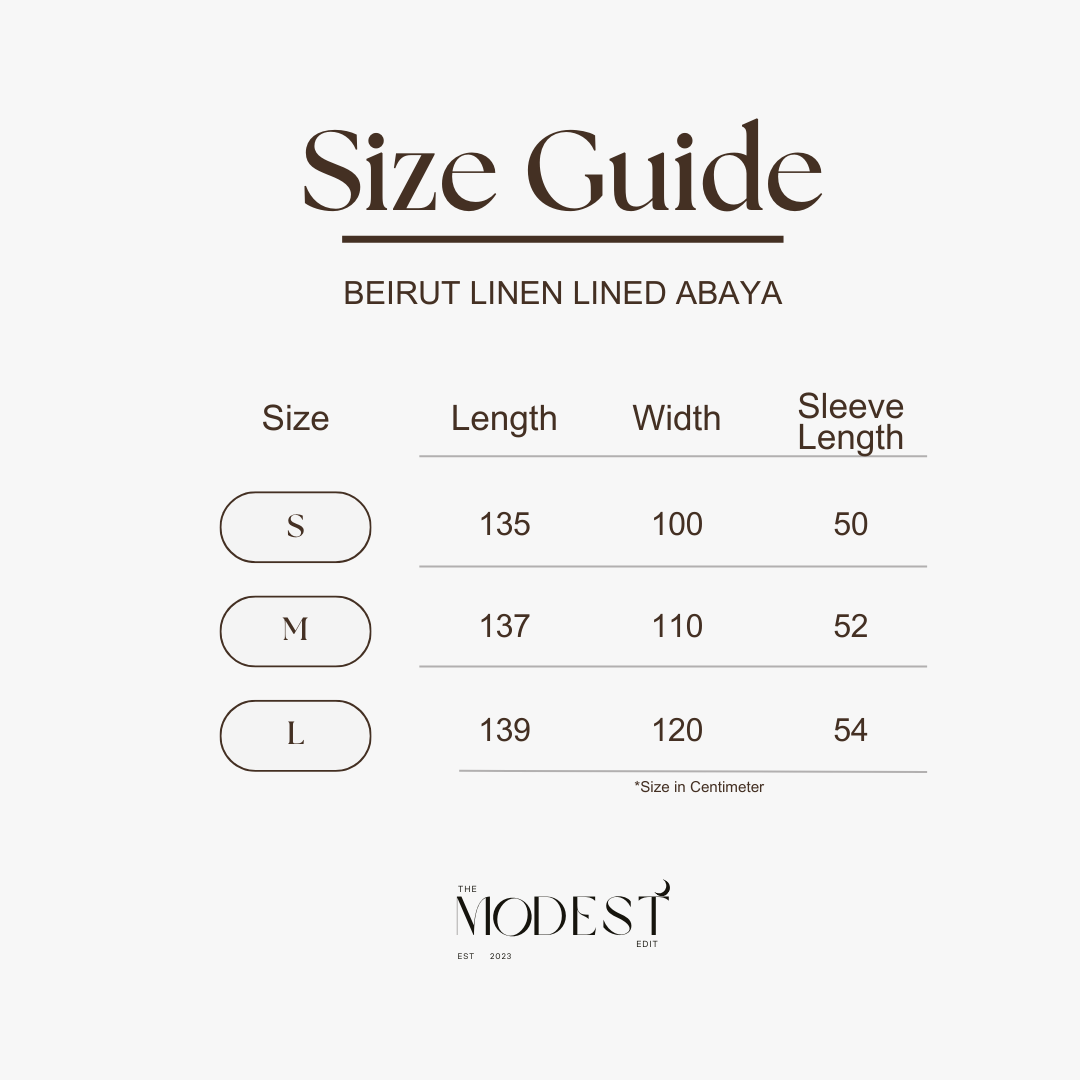 Beirut Lined Linen Abaya