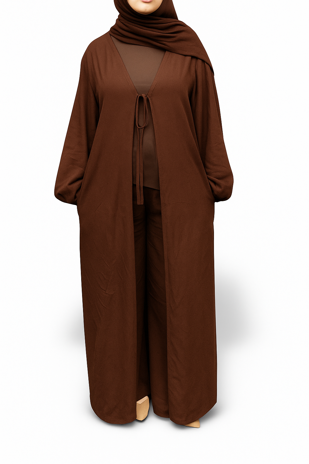 Beirut Lined Linen Abaya